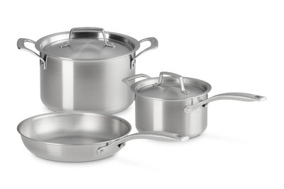 Essential 3-ply Stainless Steel 3-piece Cookware Set